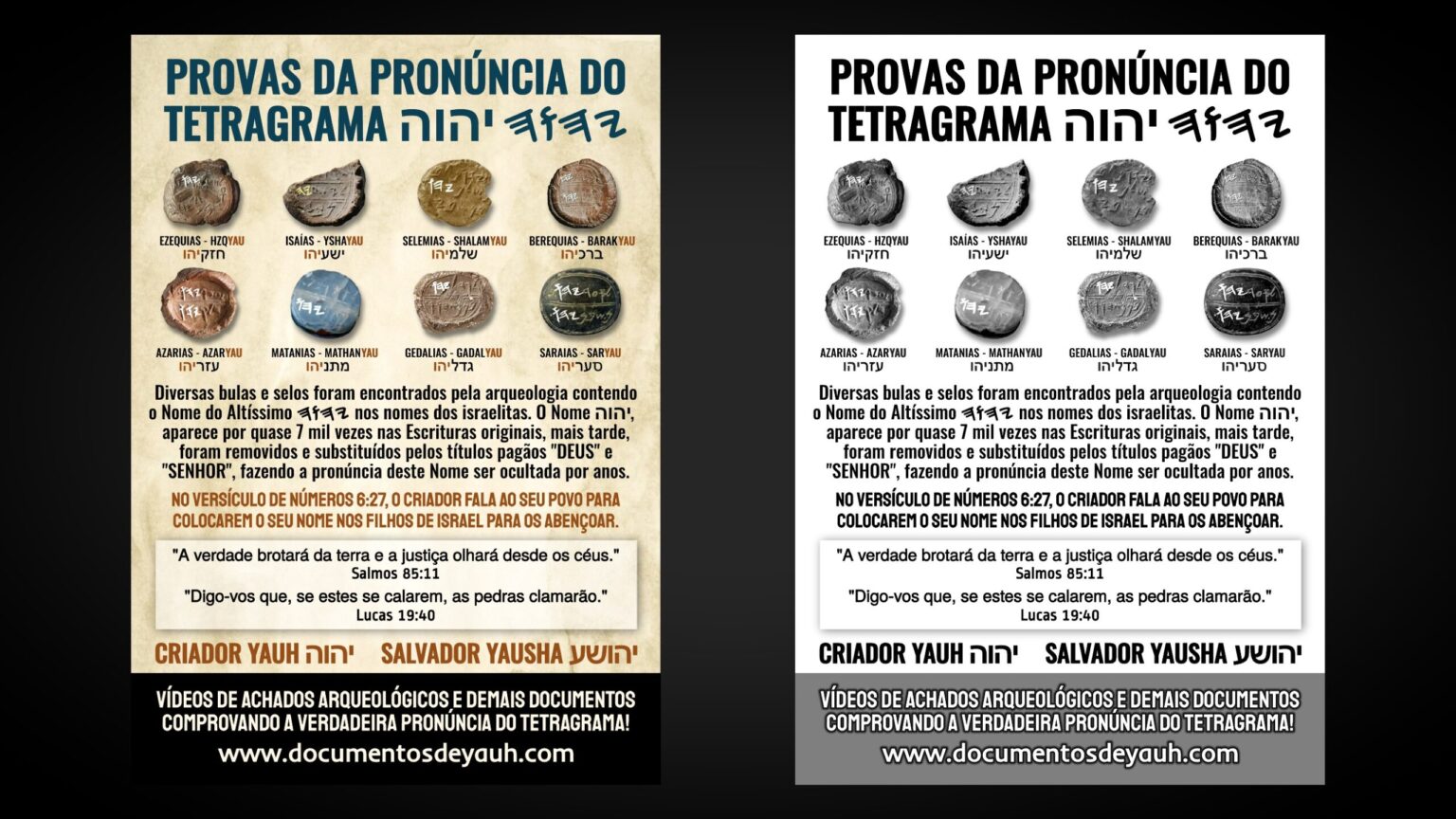 PANFLETO COLORIDO E PRETO E BRANCO